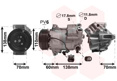 VAN WEZEL kompresorius, oro kondicionierius 3700K607